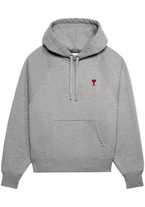 Grey logo-embroidered sweatshirt - AMI unisex